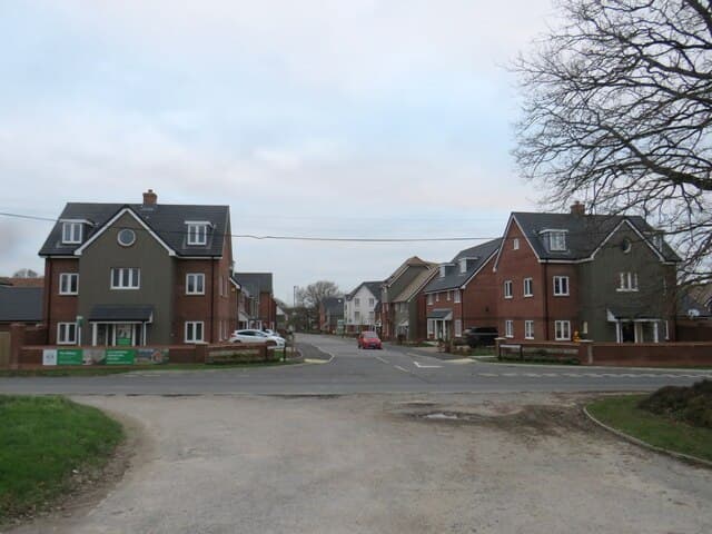 Heathpoult Road, Verwood — recently-built housing development on the outskirts of this Dorset commuter town